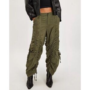 Free People - Scorpio Shirred Mid-Rise Cargo Pants